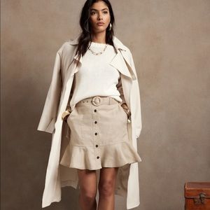 NWT BANANA REPUBLIC LINEN MINI SKIRT